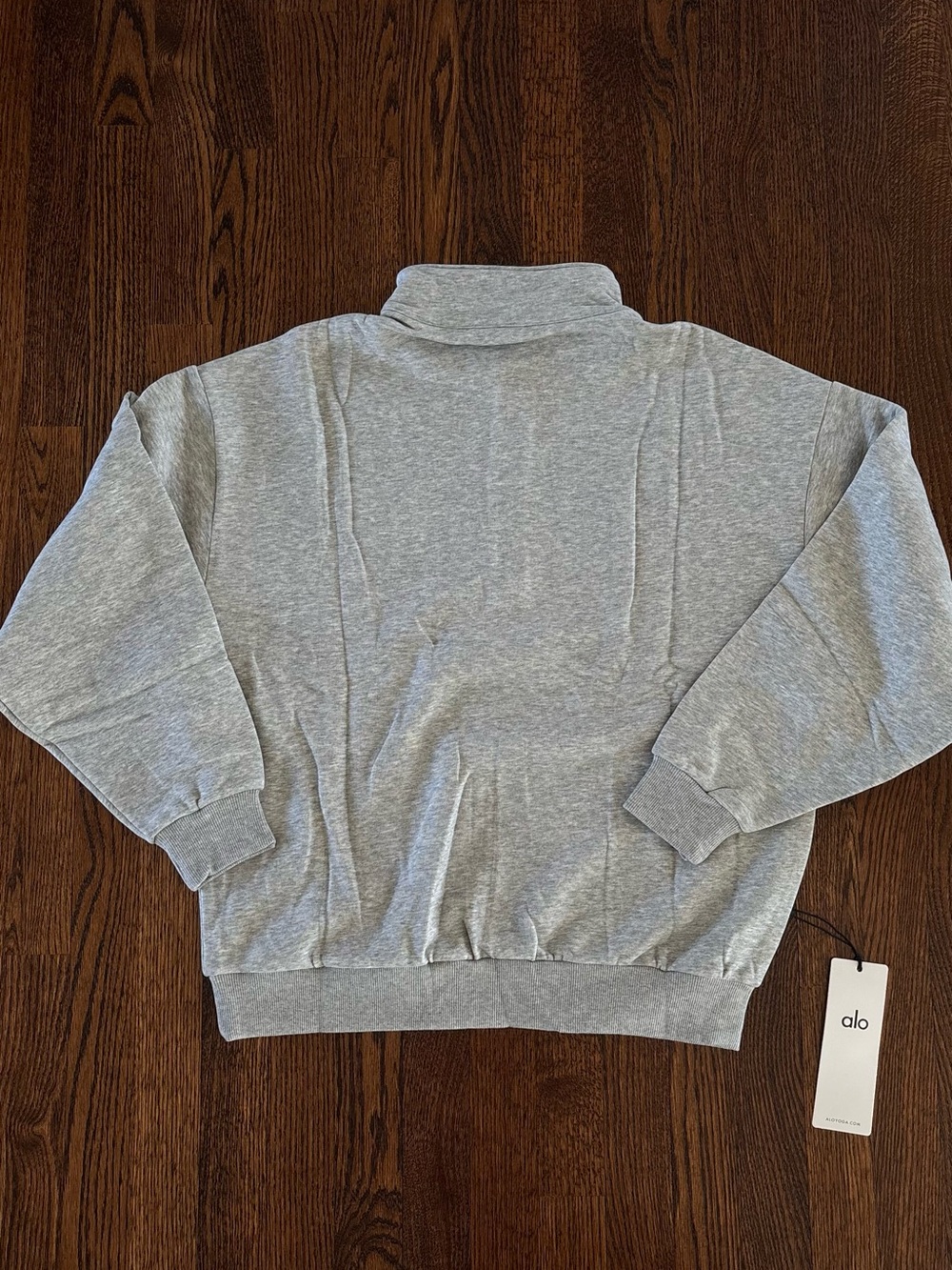 ALO Yoga Heather Gray Quarter-Zip Pullover - Picture 6 of 7